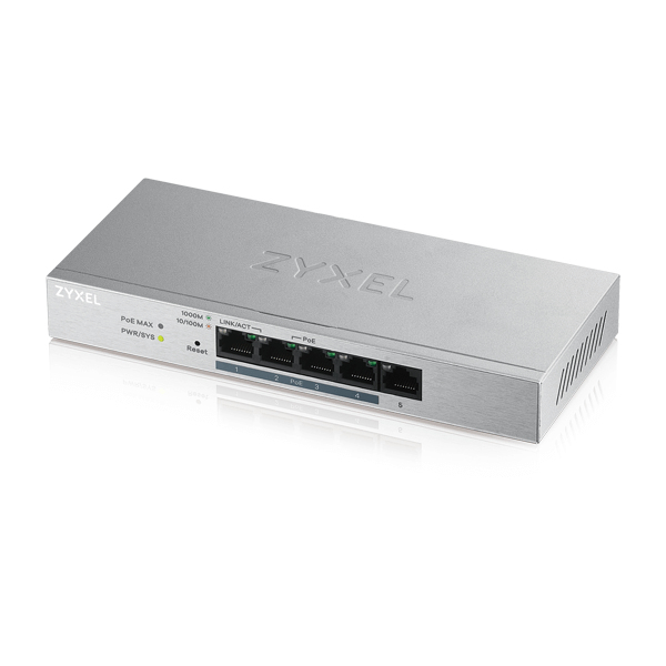 ZYXEL GS1200-5HPv2 Fanless Desktop Switch