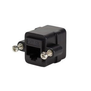 RJ45 Coupler w. mounting flange, 2*RJ45 socket, Cat.5e UTP