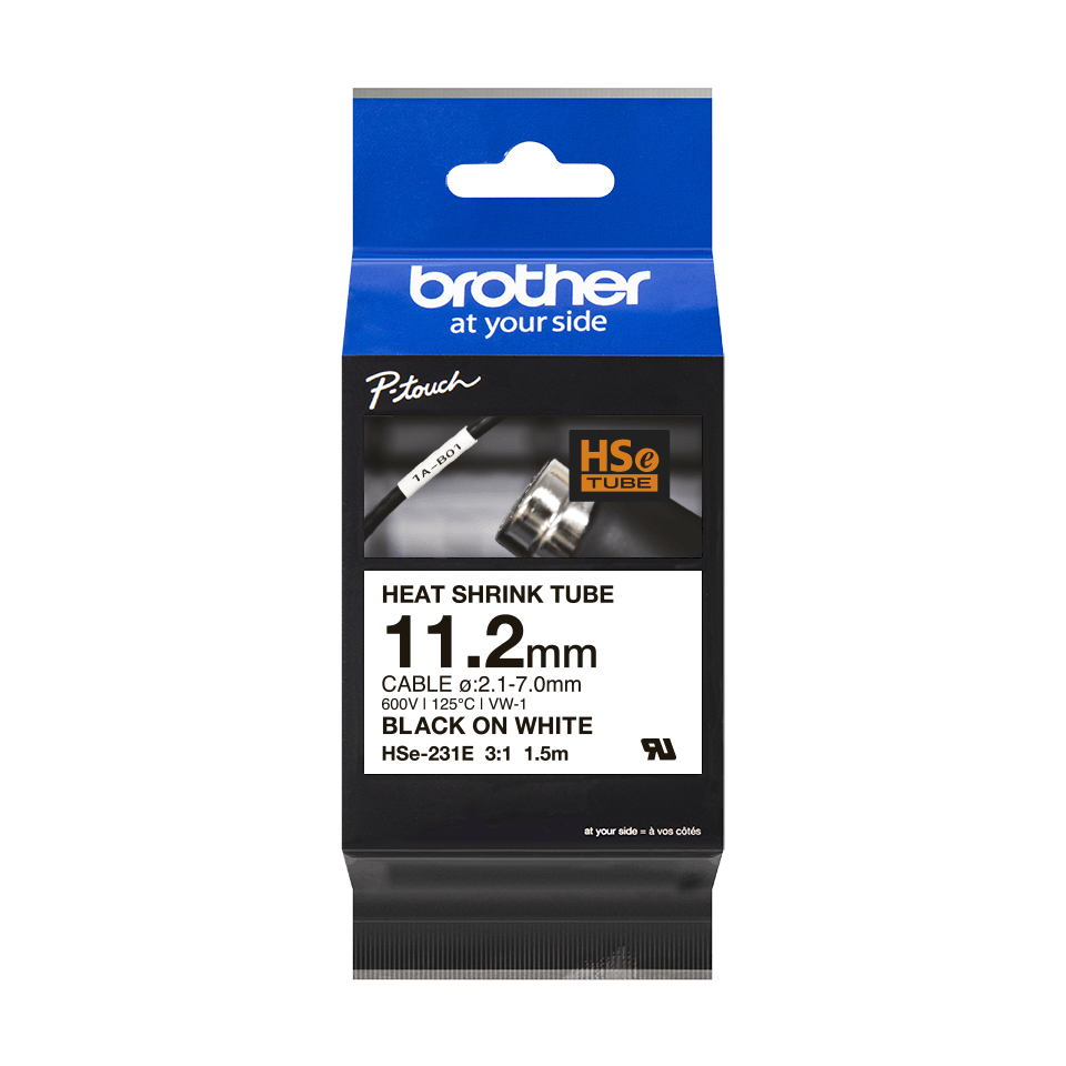 Brother HSe-231E Varmekrymperørtape (1,12 cm x 1,5 m) 1kassette(r)