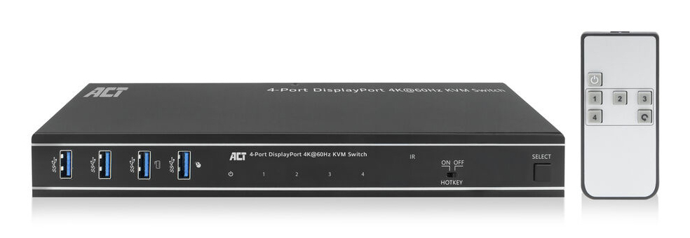 4-Port DisplayPort 4K@60Hz KVM switch