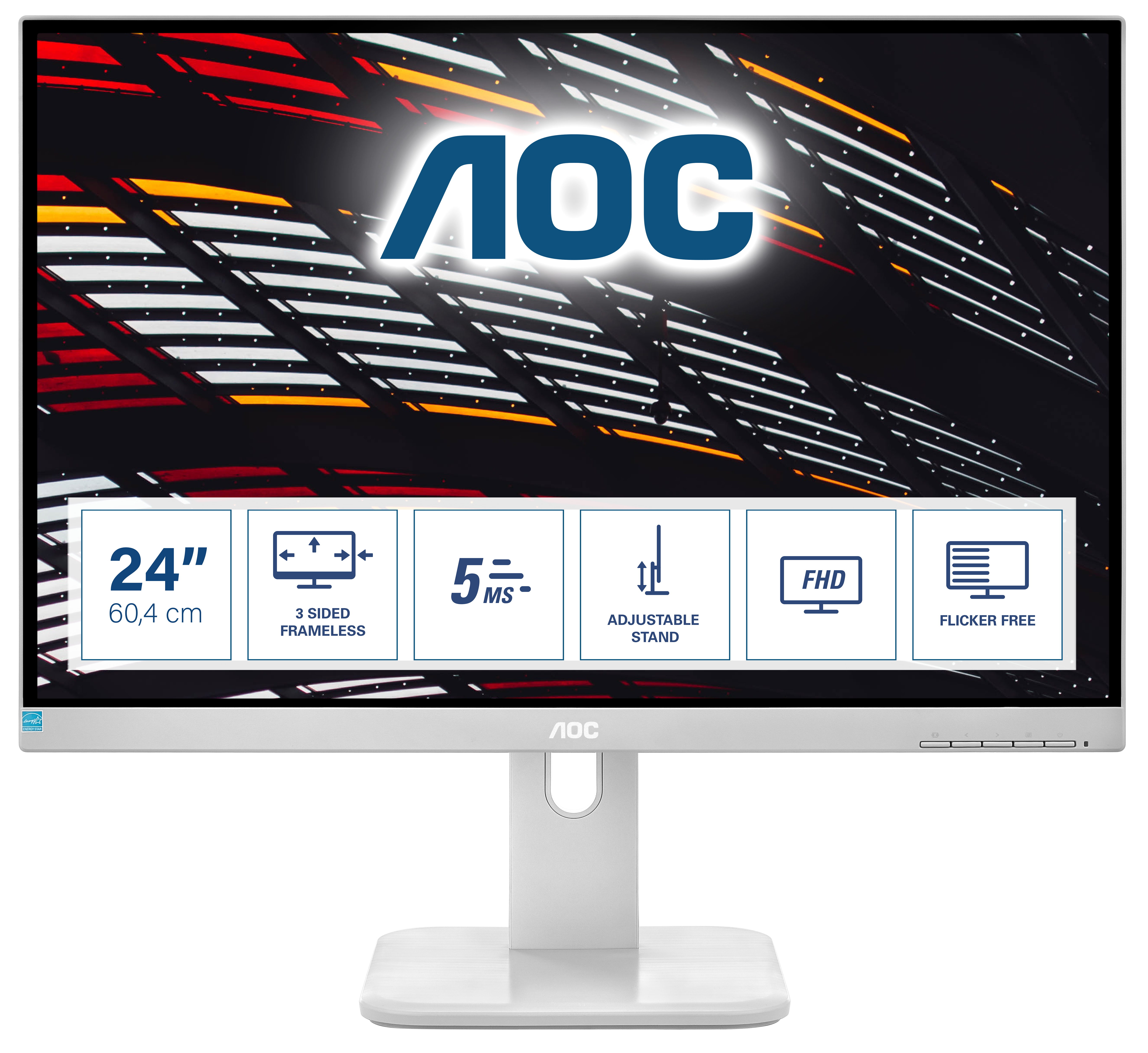 AOC 60.5cm (23.8") 24P1/GR 16:09 HDMI+DP+DVI+USB IPS Li.gr
