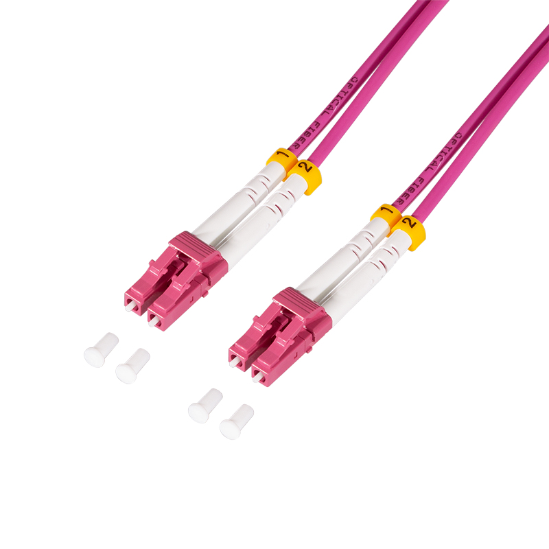 Logilink Steel armored fiber patch cord OM4, Duplex LC/UPC - LC/UPC, 1.0 m
