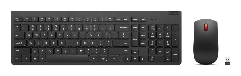 LENOVO Essential Wireless Combo Gen2 Keyboard and mouse set wireless 2.4 GHz QWERTY Swedish/Finnish black brown box (SE/Fi)
