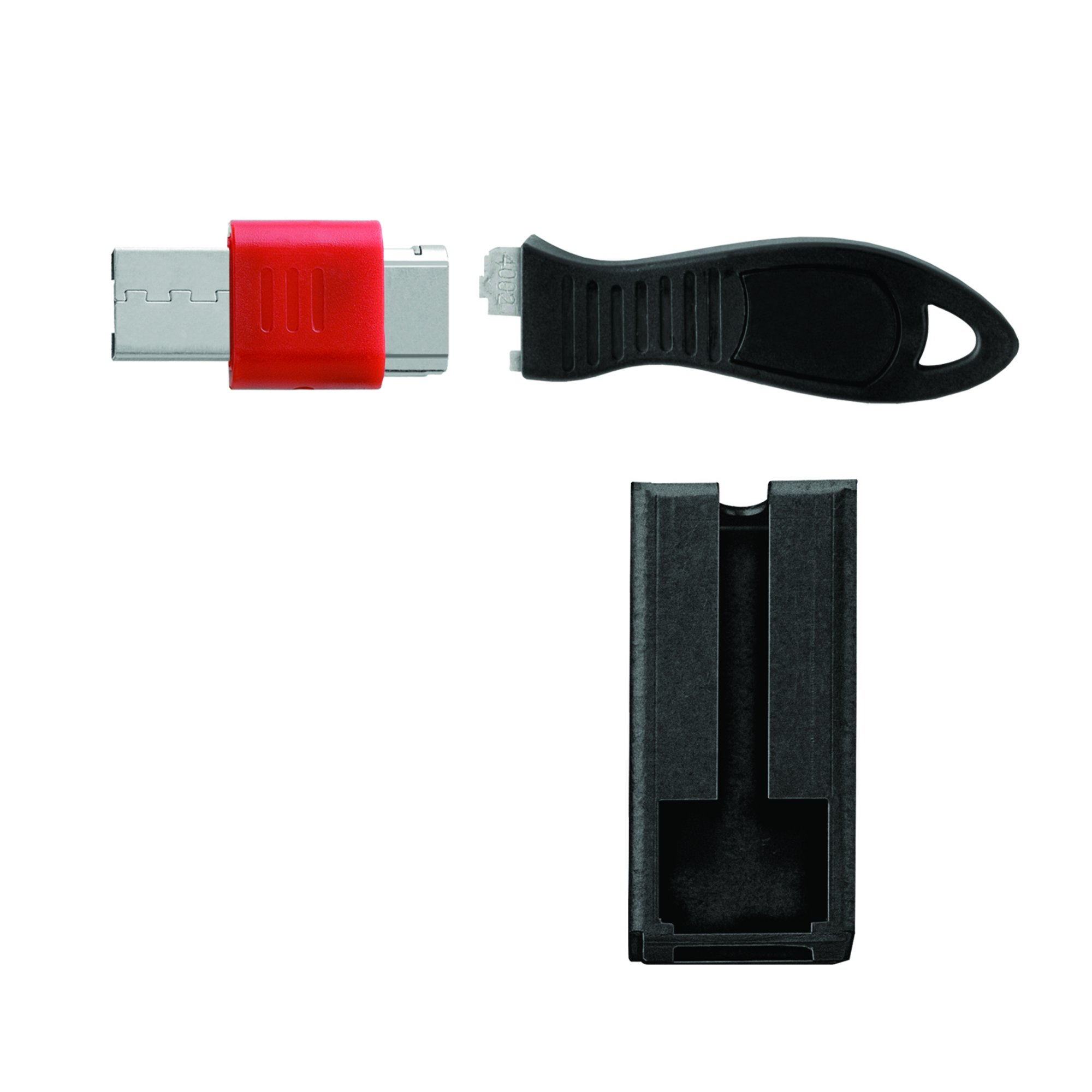 Kensington USB Lock W Cable Guard Square USB Port Lock with Security  Guard, Black,Red, Flat key, USB, Taiwan, 1 pc(s)