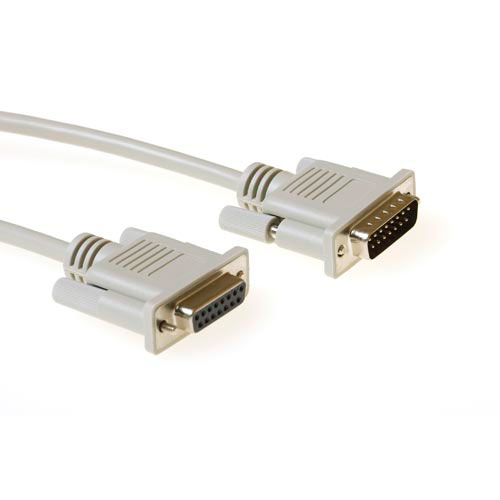 1.8 metre Serial 1:1 connection cable 15 pin D-sub male - 15 pin D-sub female