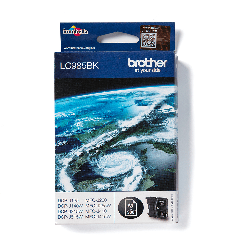 Brother Tinte LC-985BK Schwarz bis zu 300 Seiten nach ISO/IEC 24711