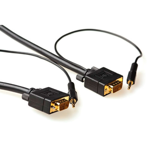10 metre High Performance VGA + Audio connection cable male-male