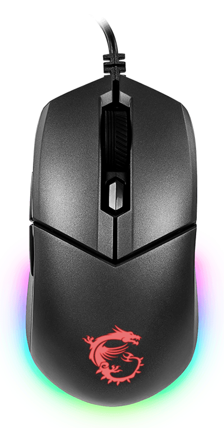 MSI Clutch GM11 Gaming - mouse - USB - Mus - Optisk - 6 knapper - Sort