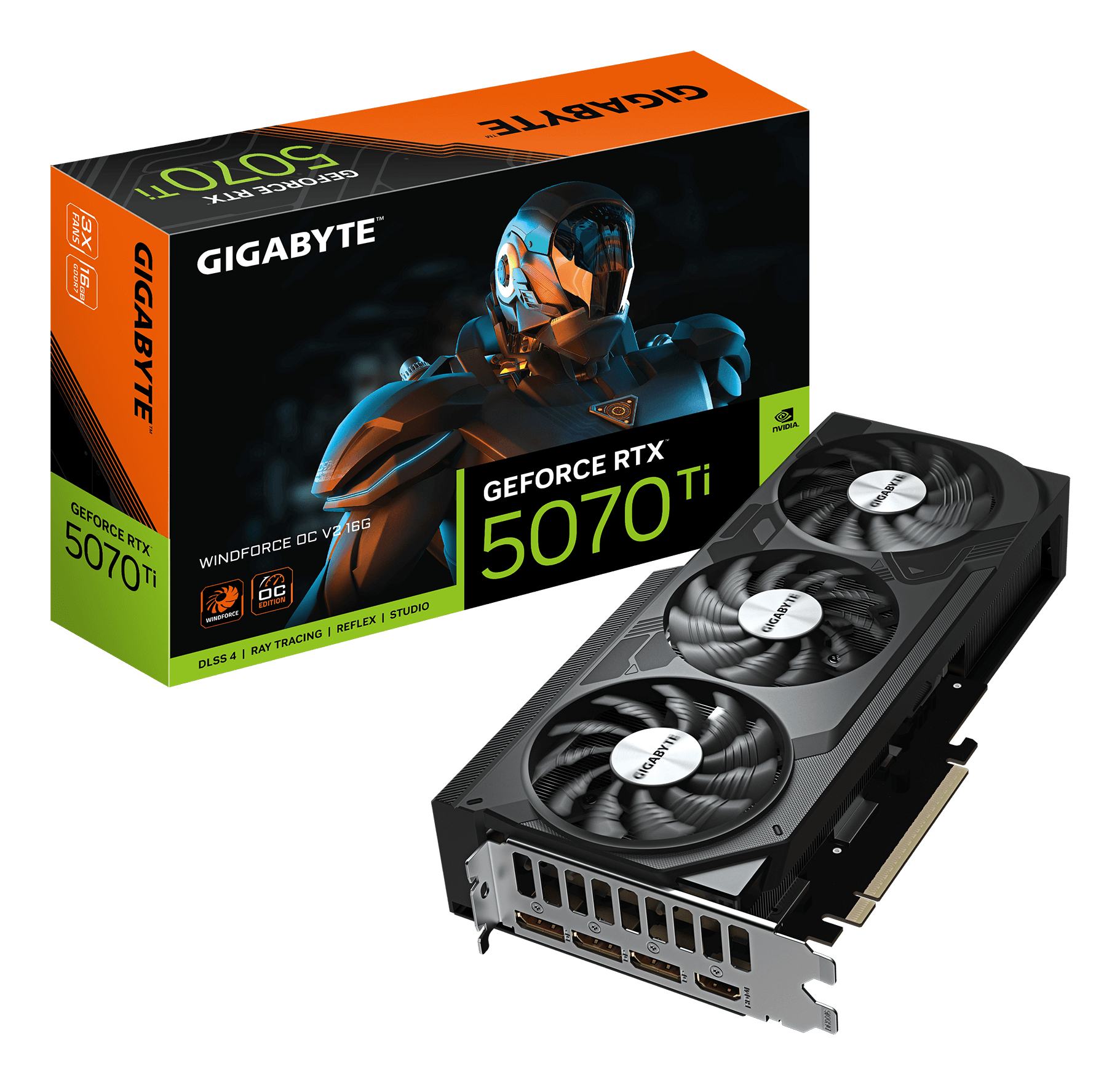 RTX 5070 TI 16GB Gigabyte WINDFORCE 3 OC SFF GDDR7 3 Fan