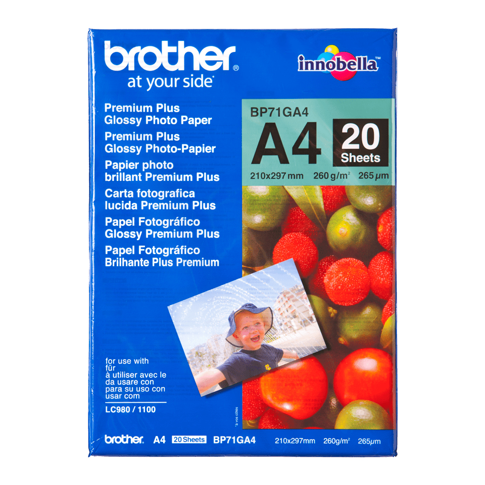 Papper Brother BP71GA4 20 ark, Glossy, A4