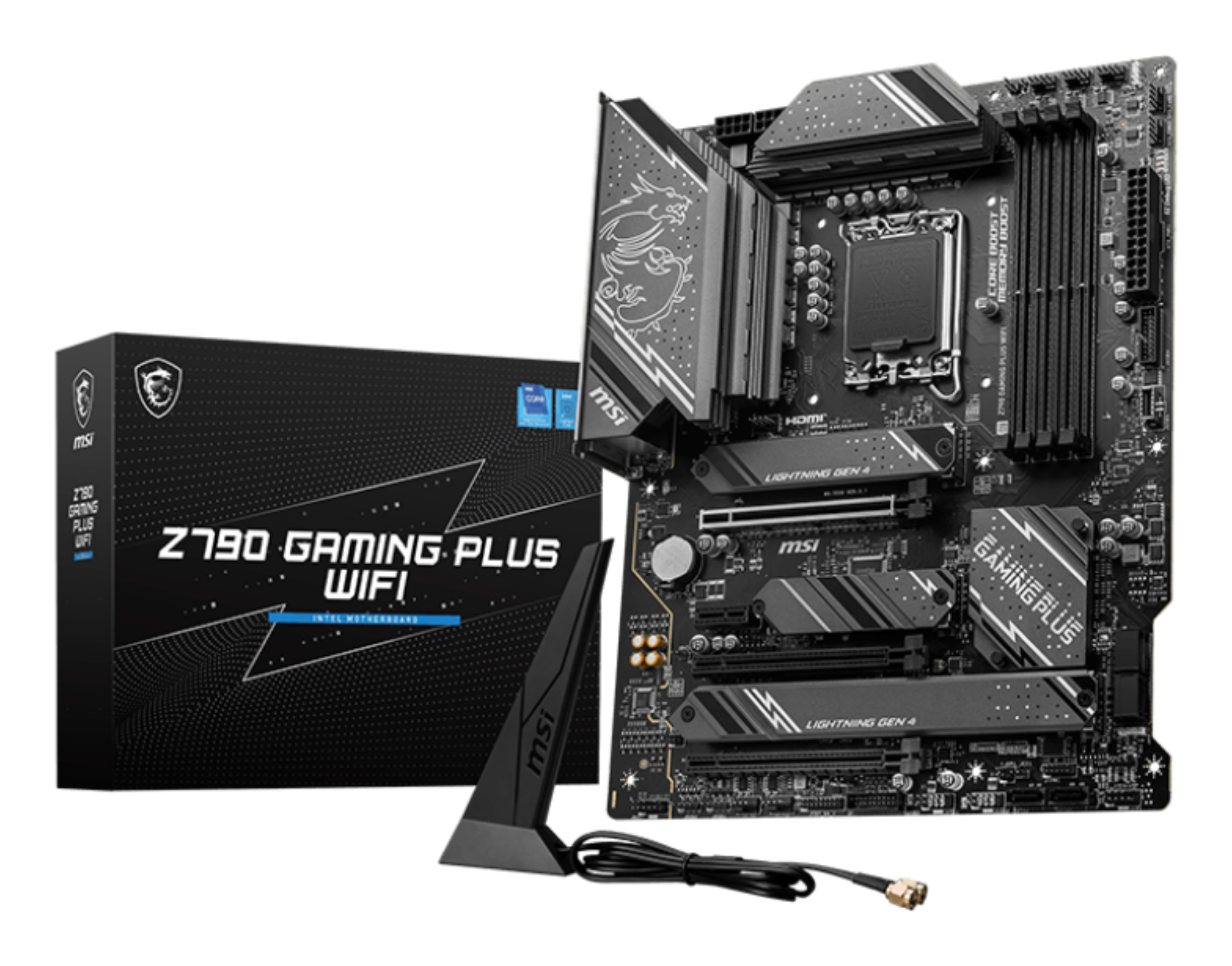 MSI Z790 GAMING PLUS WIFI DDR5 LGA1700 ATX MB PCIe x16 HDMI 4xSATA