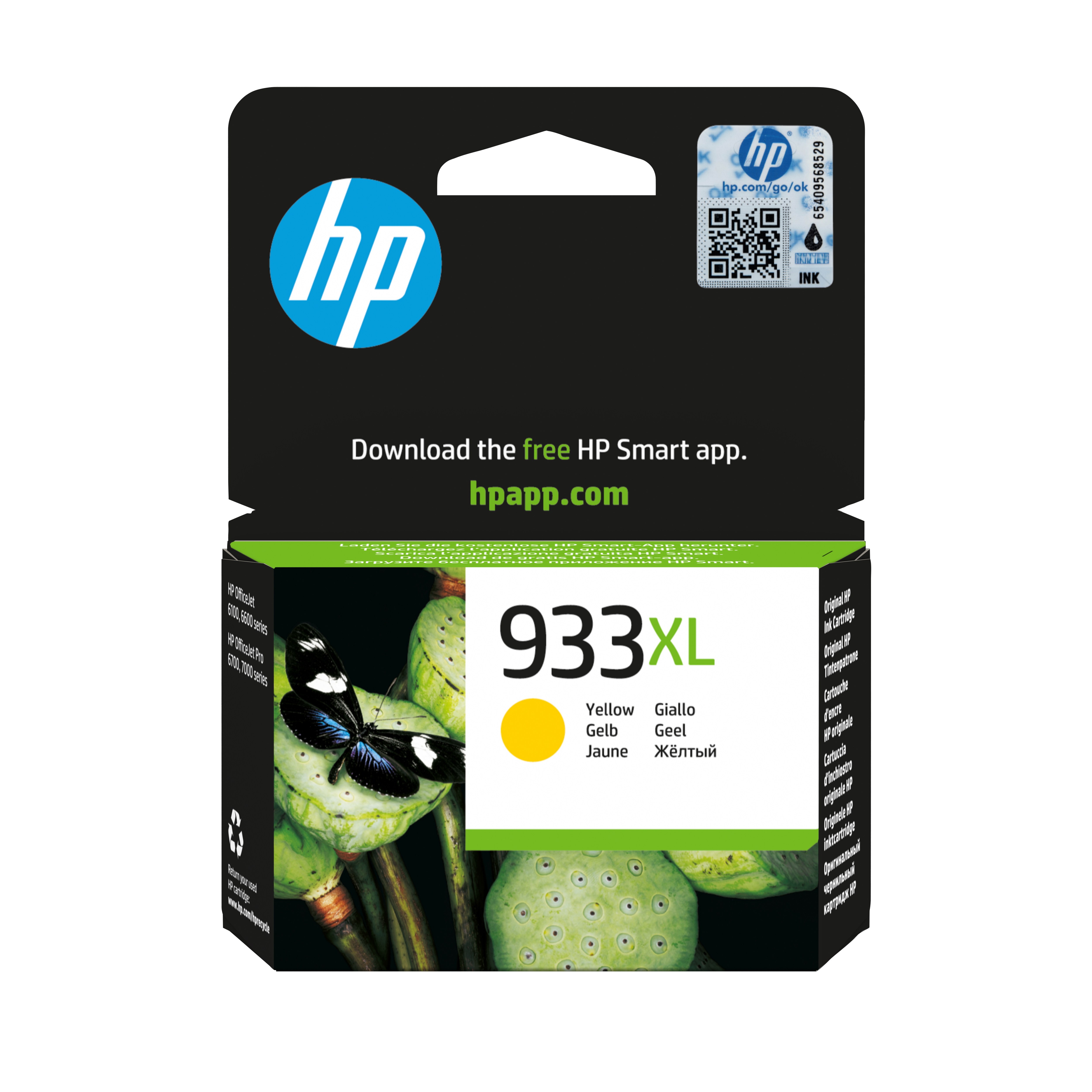 HP 933XL Gul 825 sider Blæk CN056AE