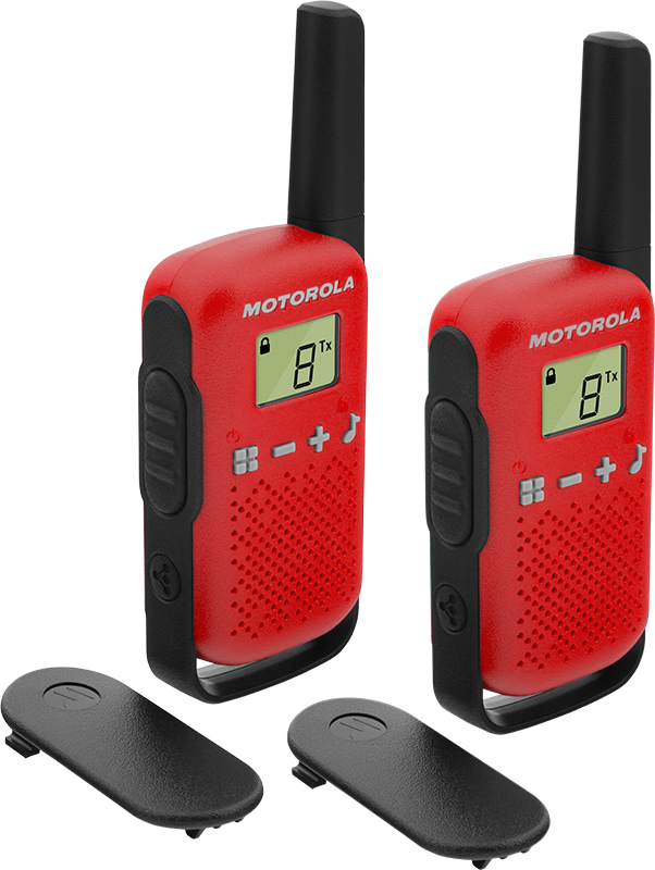 Motorola Talkabout T42 Two-Way Radio 16 Channels Black, Red