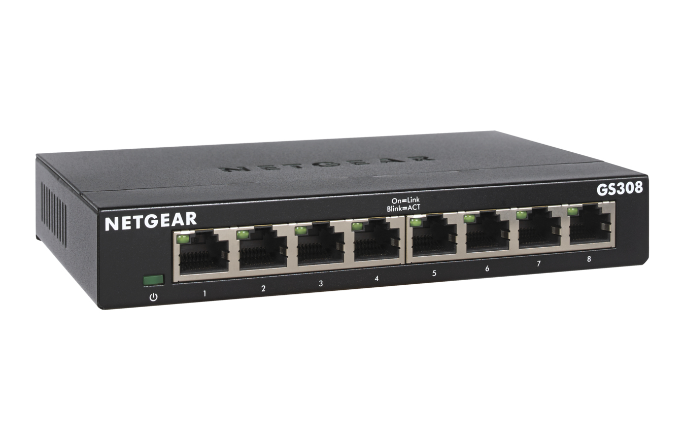 Netgear 8-PORT GB ETHERNET UNMGD **New Retail** Switch