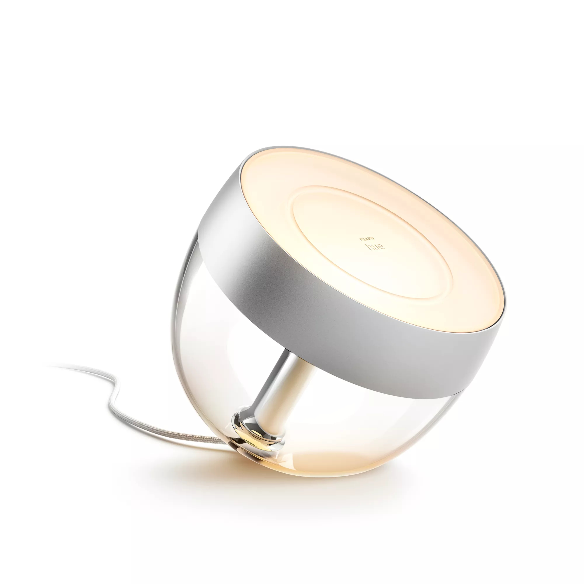 Philips Hue White & Col. Amb. Iris Tischleuchte silber 520lm.