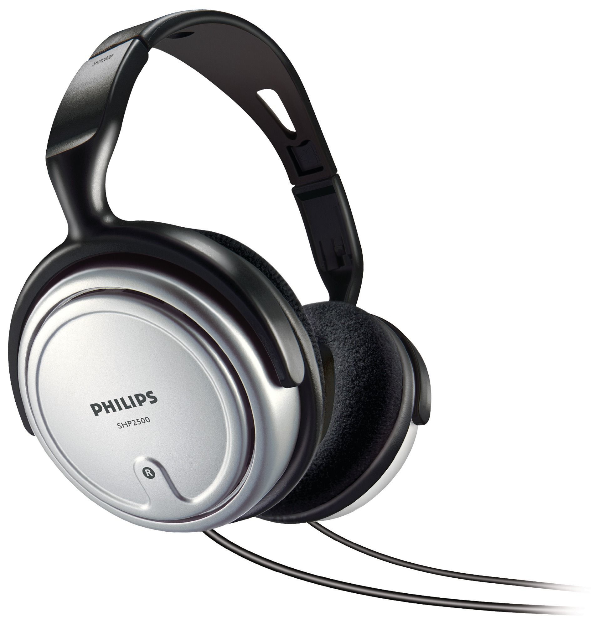 Philips SHP2500 Kabling Hovedtelefoner Sort Sølv