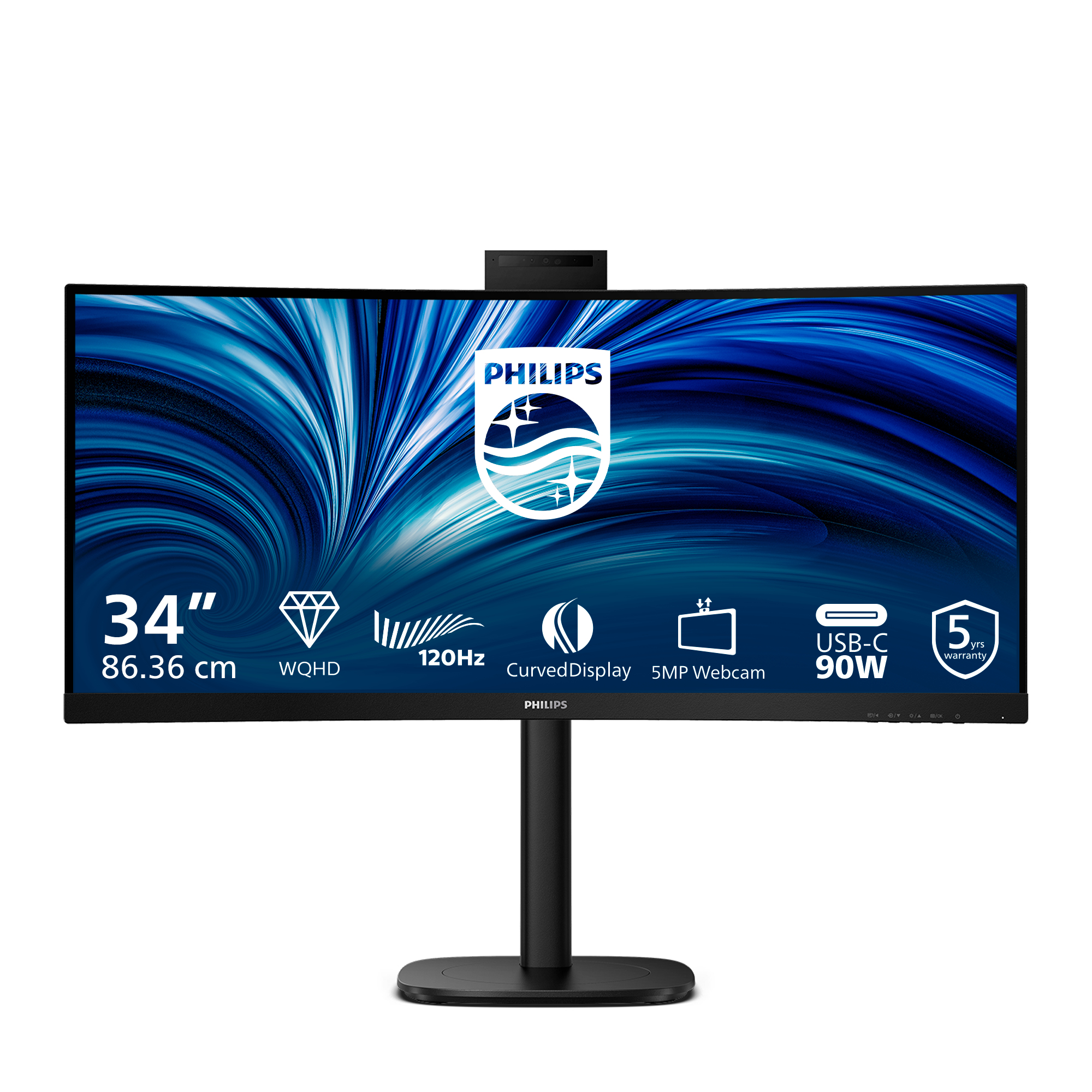 Philips 86,4cm (34,0") 34B2U3600CH 21:09 2xHDMI+DP+USB-C bl.