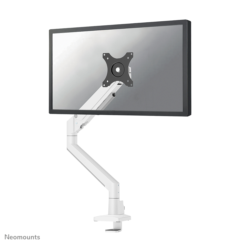 Neomounts DS70-250WH1, Single Monitor  Arm 17-35", Max 9 kg (curved  8 kg), Full Motion, Gas spring, 180?-Stop, Topfix, VESA 75x75 - 100x100, White