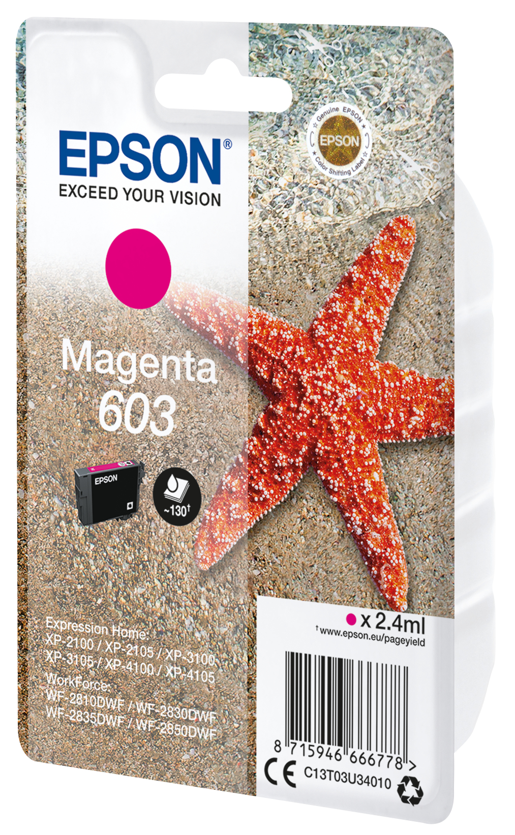 EPSON Tinte magenta 2.4ml XP 21xx/31xx/41xx, WF28xx, ''603'' RF
