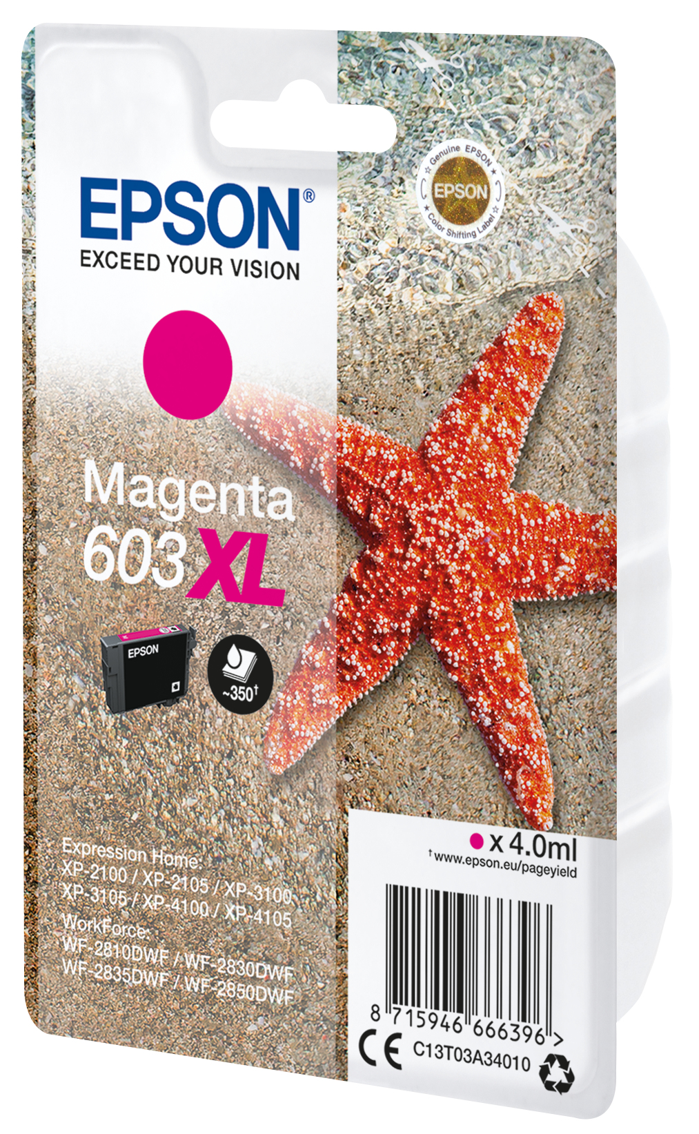 Epson Tinte 603XL C13T03A34010 Magenta bis zu 350 Seiten