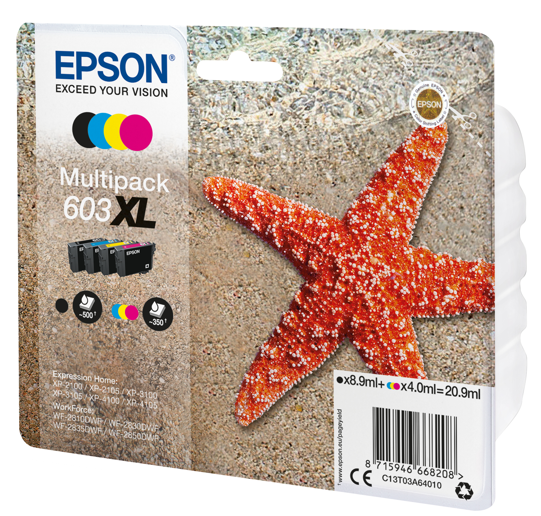 Epson Multipack 4-colours 603XL Ink C13T03A640