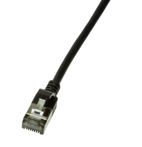Patch cable Cat.6A TPE SlimLine black 1,5m
