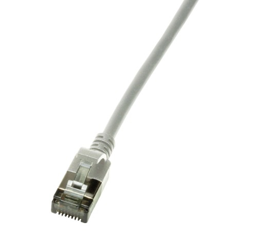 Patch cable Cat.6A TPE SlimLine grey 5,0m