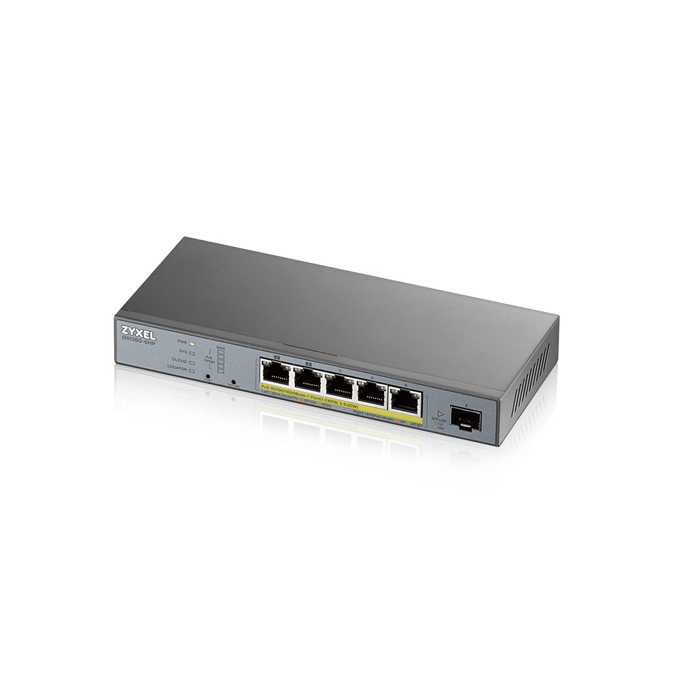 5+1P Zyxel GS1350-6HP POE M