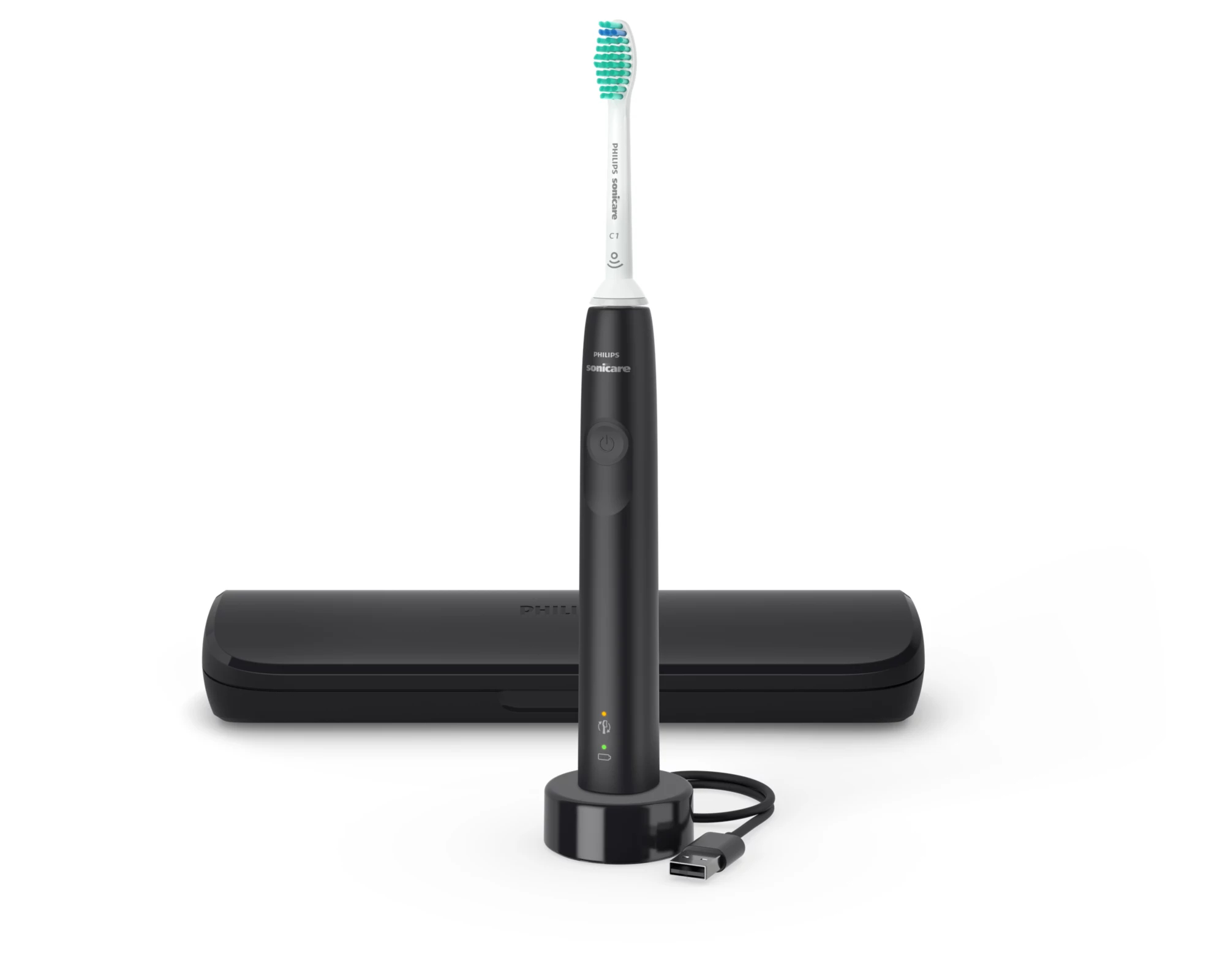 Philips Sonicare 3100 series HX3673 Elektrisk Tandbørste Sort Hvid