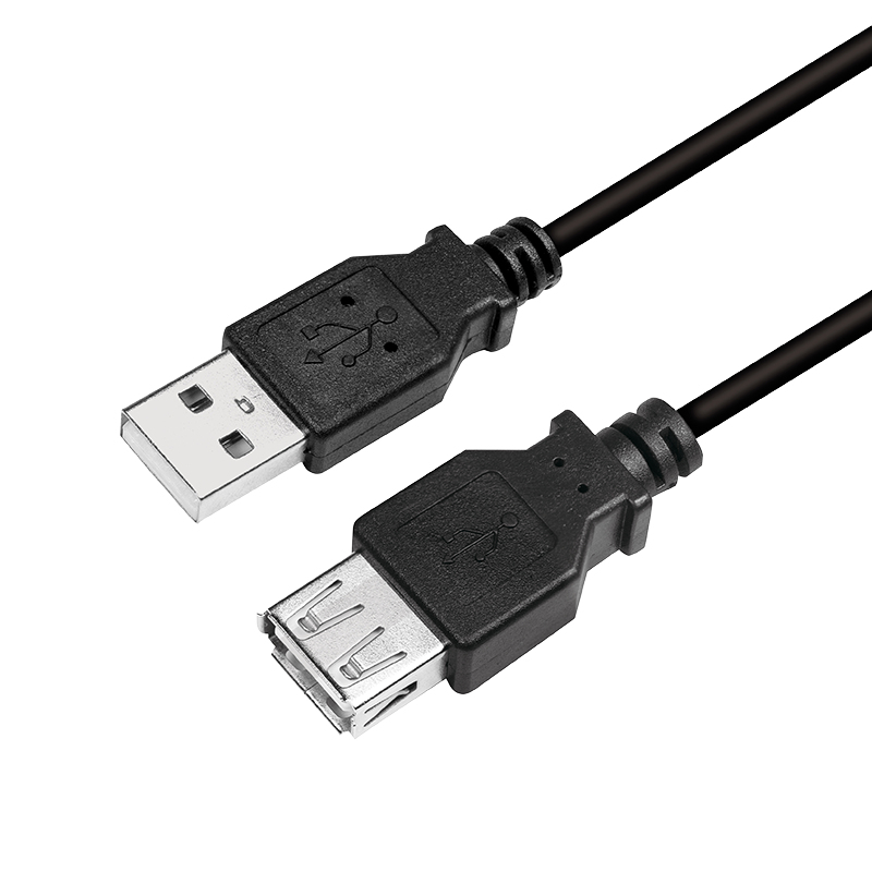Logilink USB 2.0 cable, USB-A/M to USB-A/F, black, 2 m