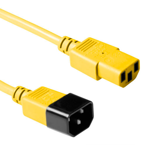 Powercord C13 - C14 yellow 1.2 m
