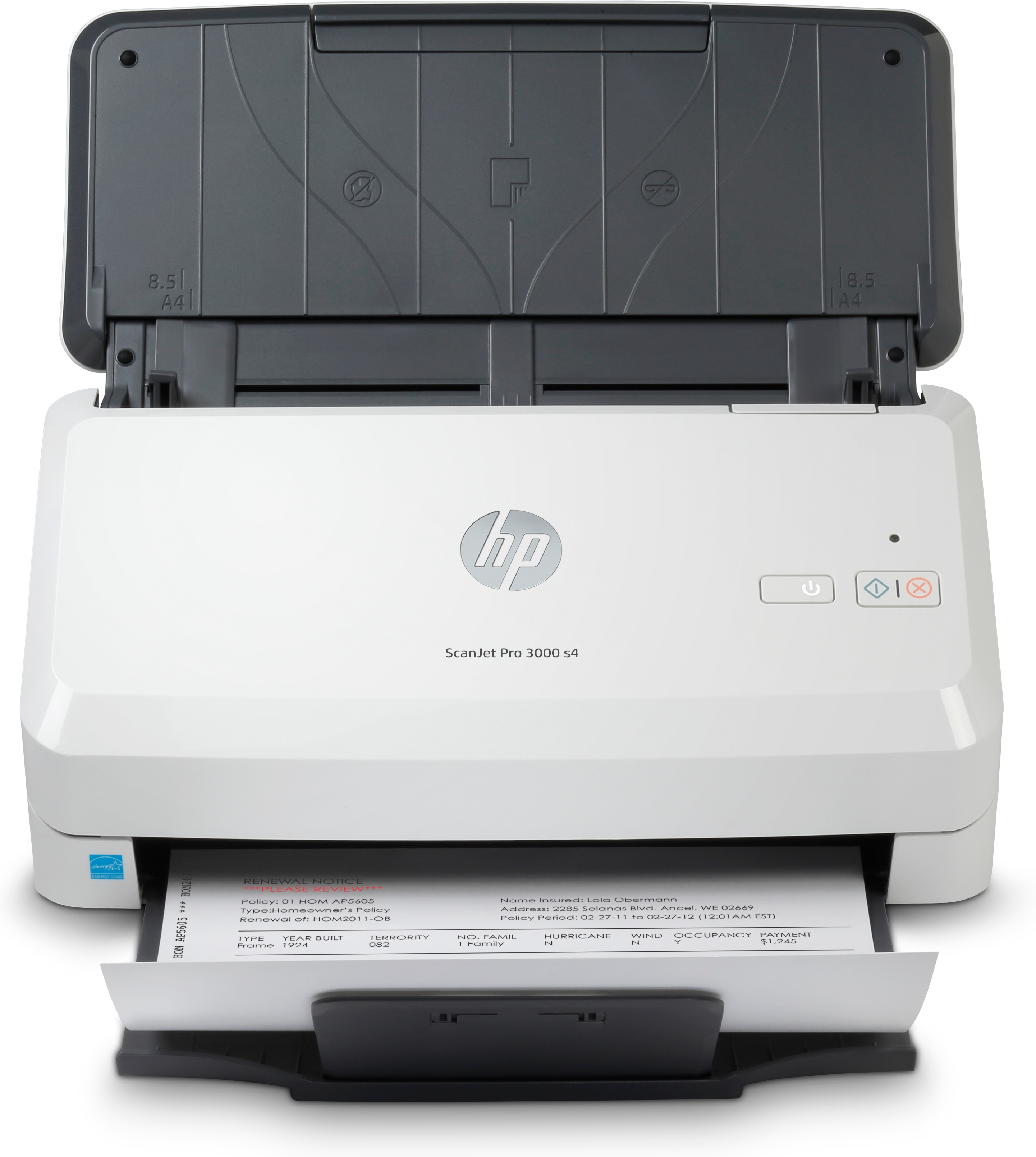 HP Scanjet Pro 3000 s4 Sheet-feed Dokumentscanner CMOS CIS Duplex 216x3100mm 600dpix600dpi 40ppm mono ADF 50sheets 4000scans