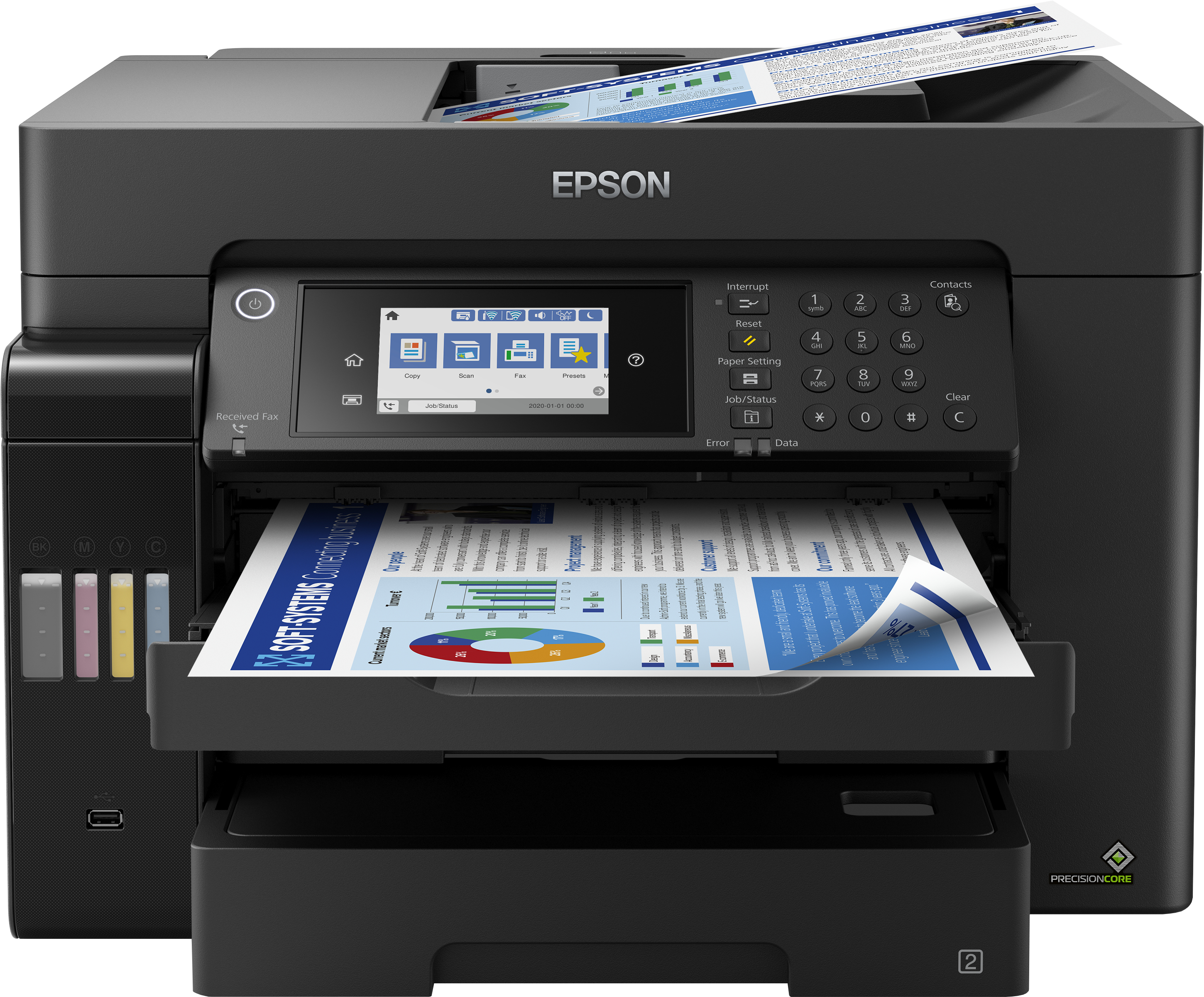 EPSON EcoTank ET-16655 MFP colour inkjet ITS A3 25ppm Print 550sheets USB LAN Wi-Fi Black