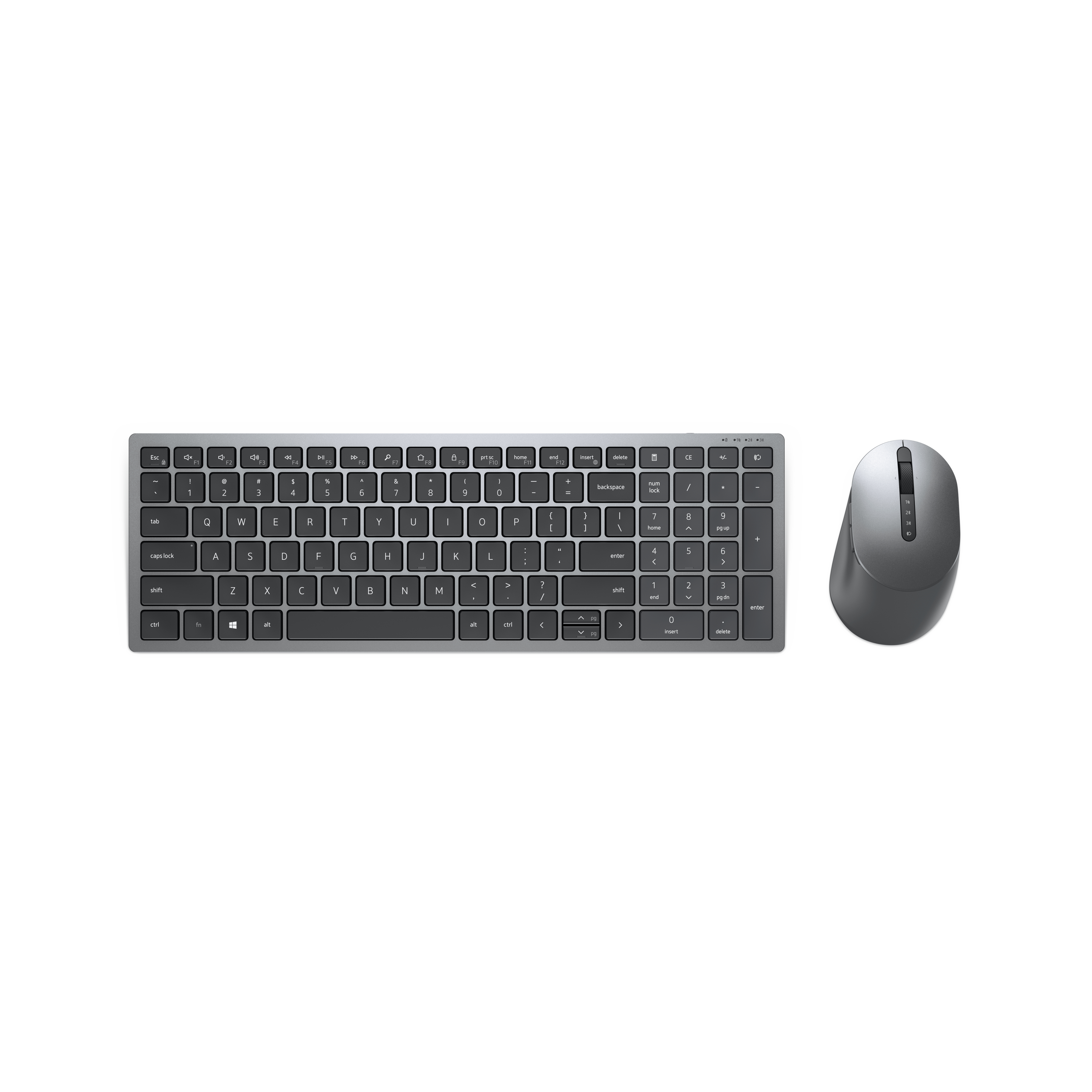 Dell Tastatur+Maus Kabellos 2.4GHz QWERTY Titan Grau
