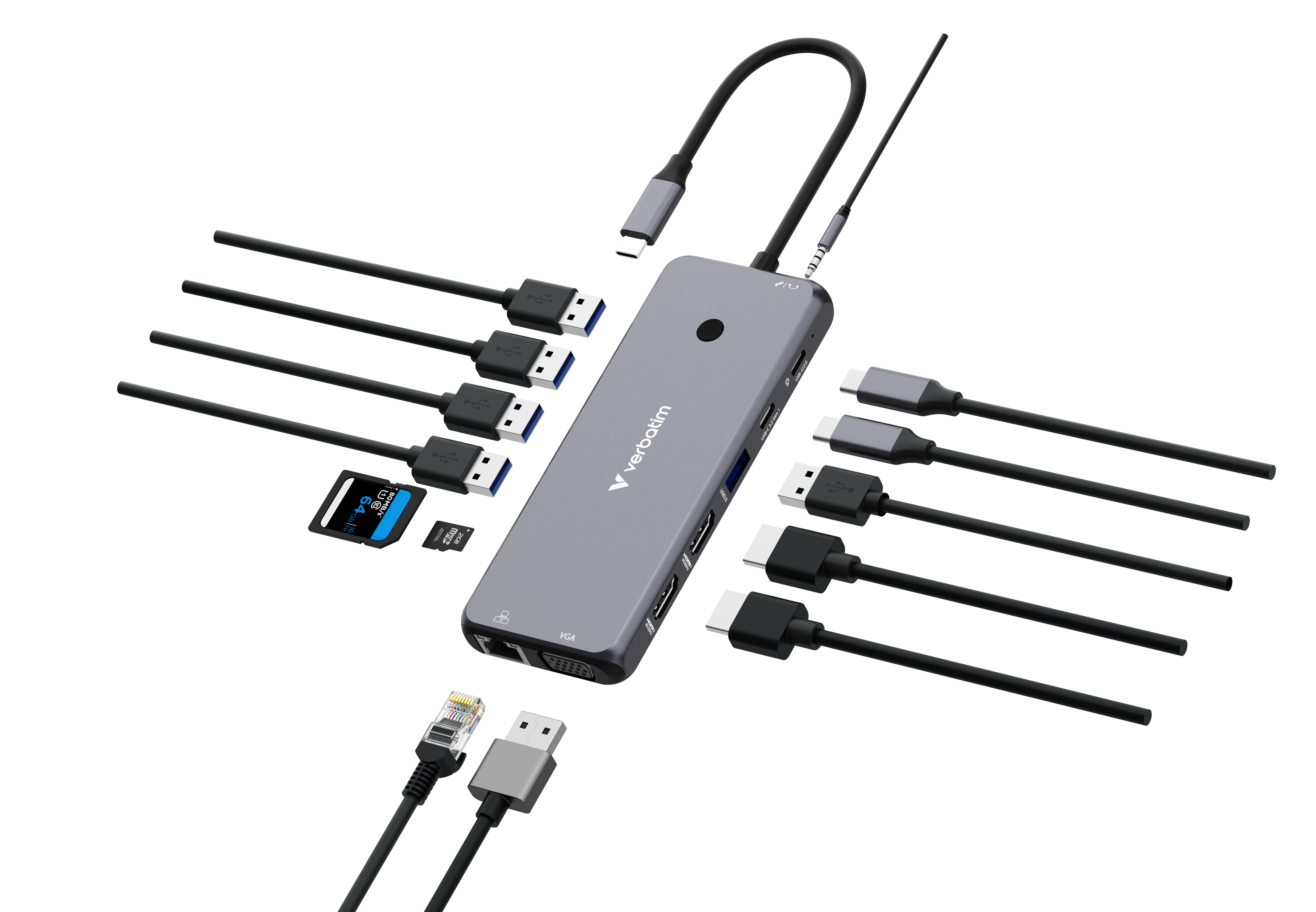Verbatim USB-C Pro Multiport Hub 14 Po