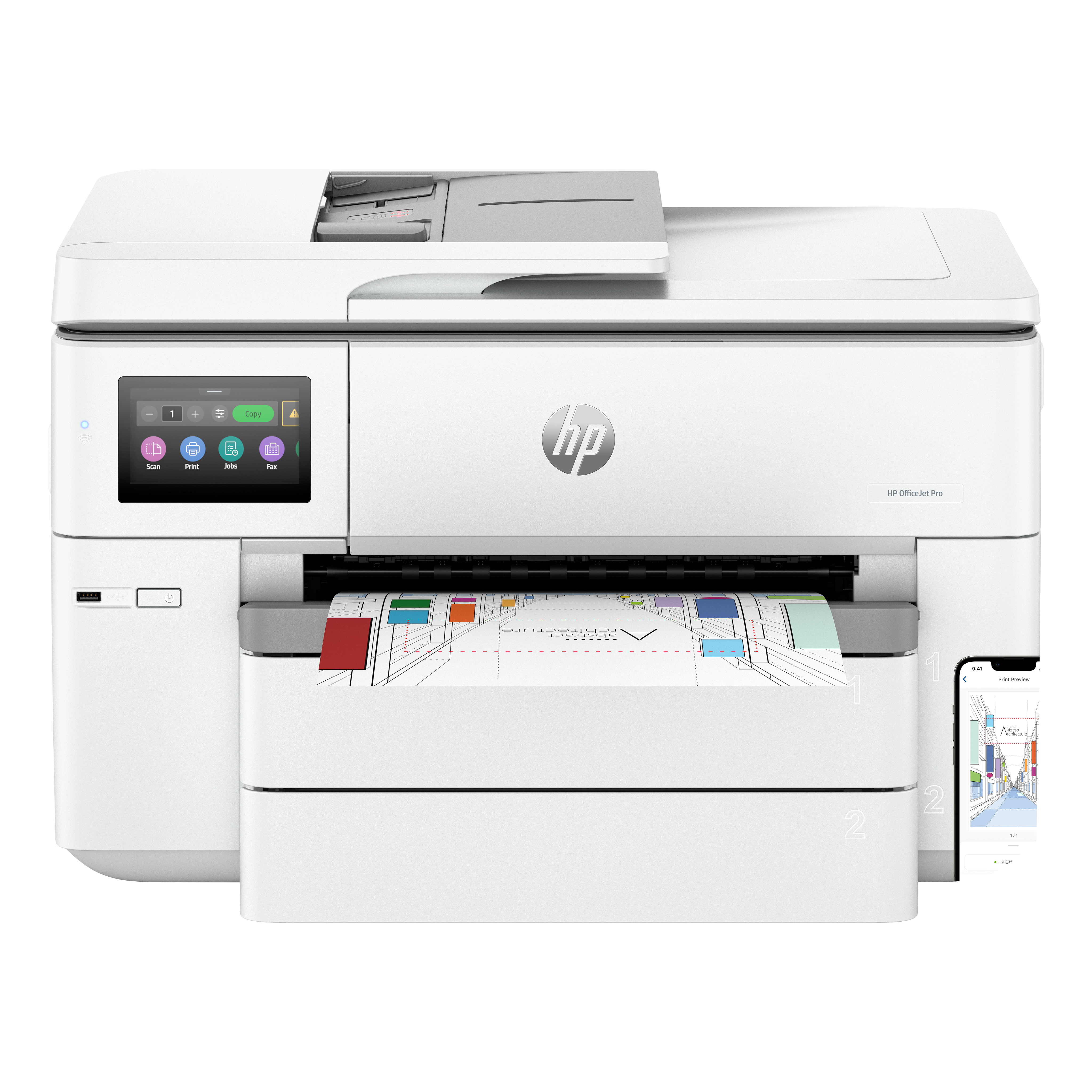 HP Officejet Pro Hp 9730E Wide  Format All-In-One Printer,  Color, Printer For Small Office, Print, Copy, Scan, Hp+ Hp Instant Ink Eligible