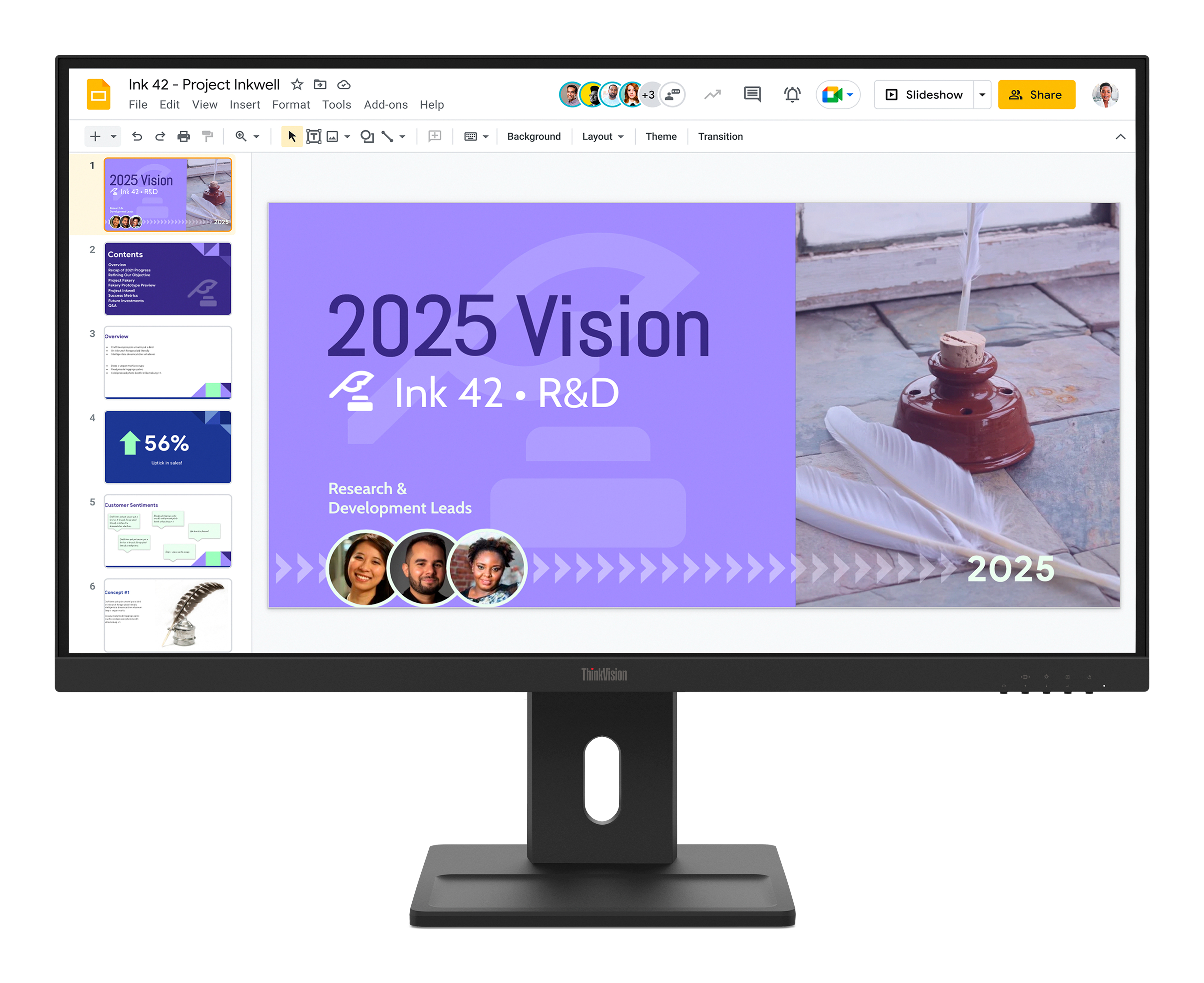 Lenovo Thinkvision E27Q-40 Led  Display 68.6 Cm (27") 2560 X  1440 Pixels Quad Hd Lcd Black