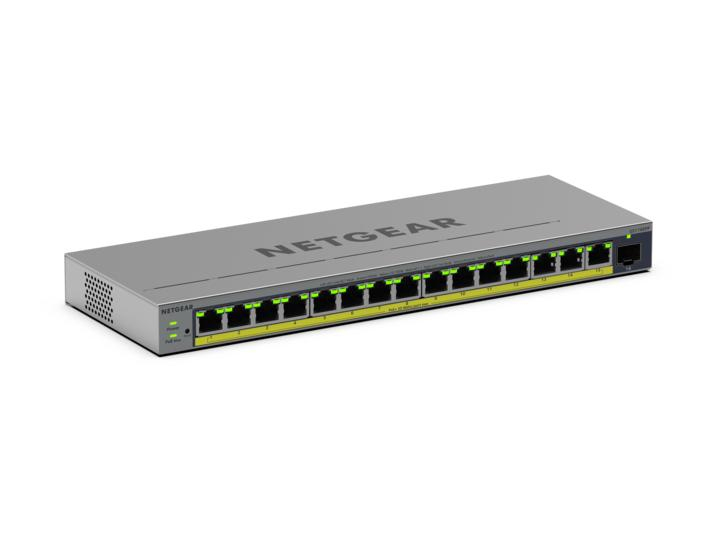 NETGEAR Easy Smart GS116EPP - Switch - L3 - Smart - 1 x 10/100/1000 + 15 x 10/100/1000 (PoE+) - Desktop, wandmontierbar - PoE+ (231 W)