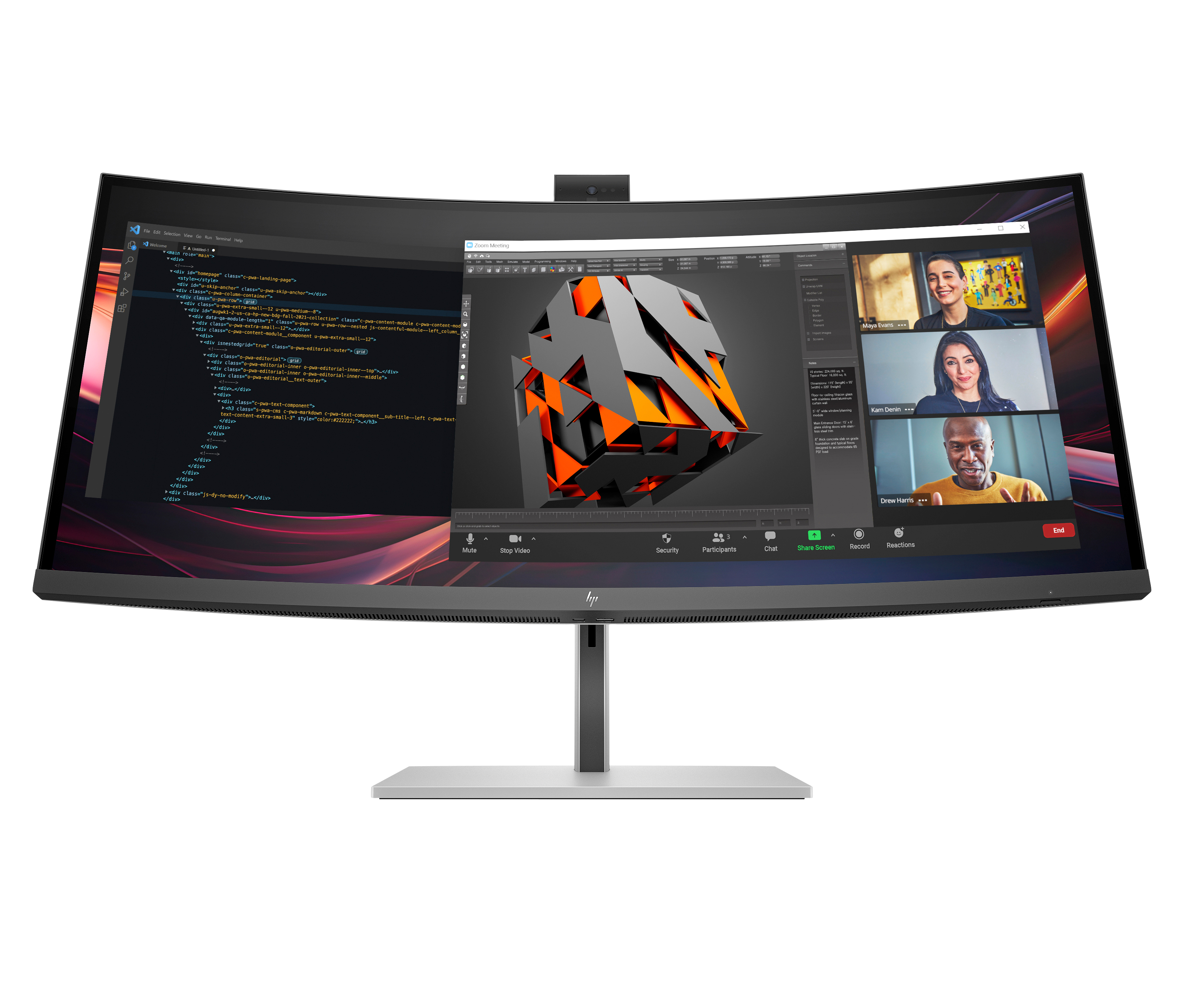 HP 734pm skærm - Kantbelyst LED - 34"