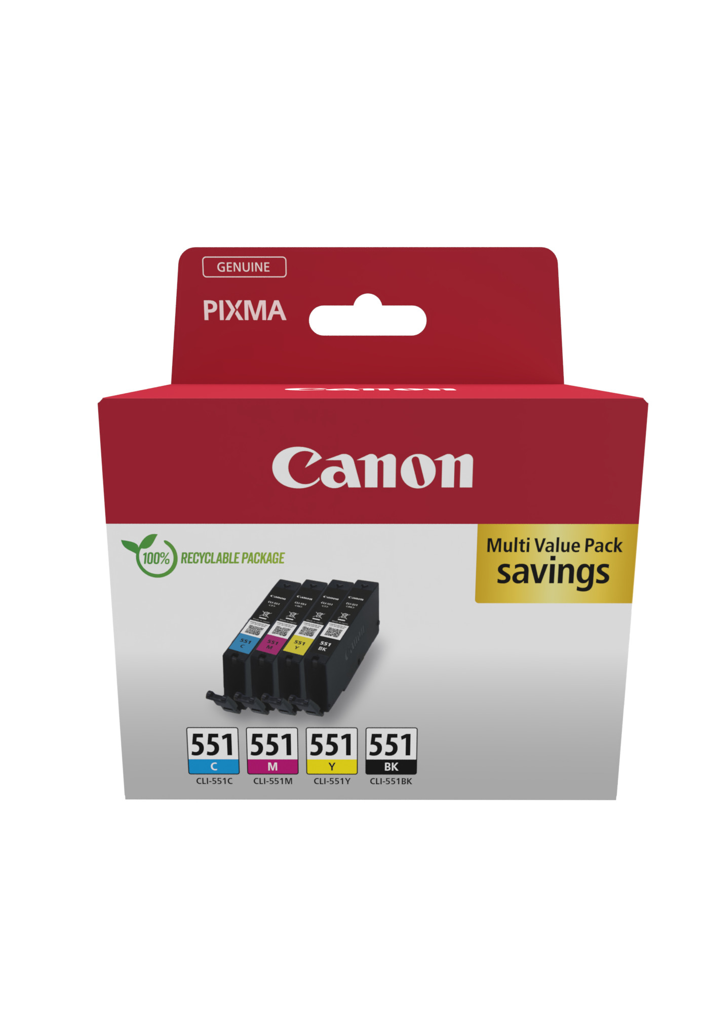 Canon Tinte CLI-551 6509B015 4er Multipack (BKMCY)