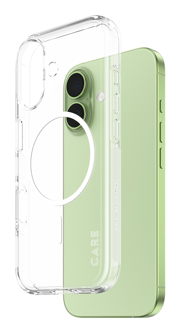PanzerGlass CARE by Flagship Case Transparent Urban Explorer w. White MagSafe iPhone 17 Beskyttelsescover Transparent
