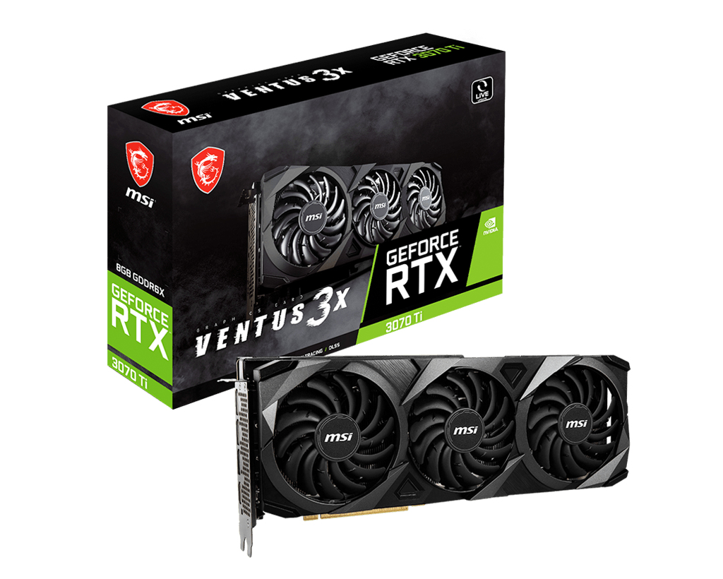 MSI GeForce RTX 3070 Ti VENTUS 3X - 8GB GDDR6X RAM - Grafikkort