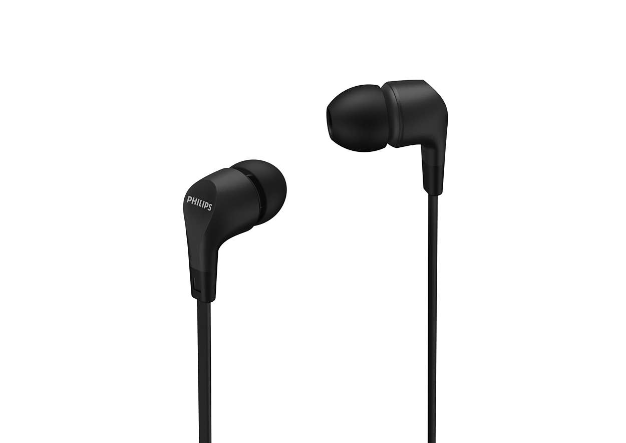 Philips TAE1105BK Kabling Øreproptelefoner Sort