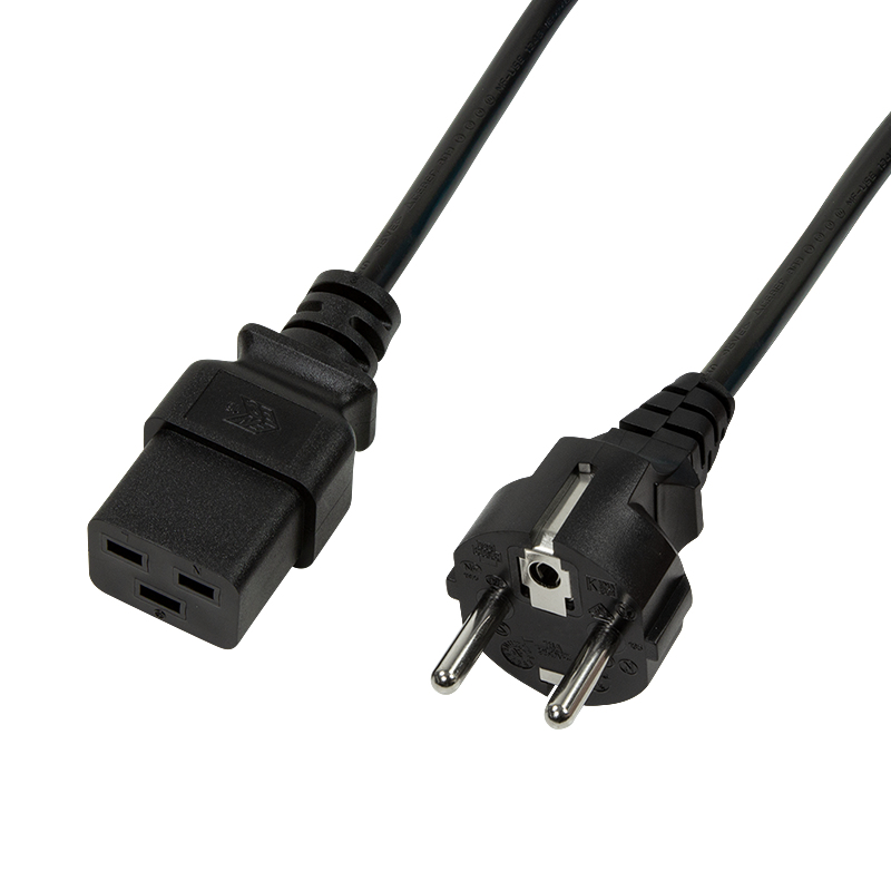 Logilink Power cable, CEE 7/7 to IEC C19, black, 1 m