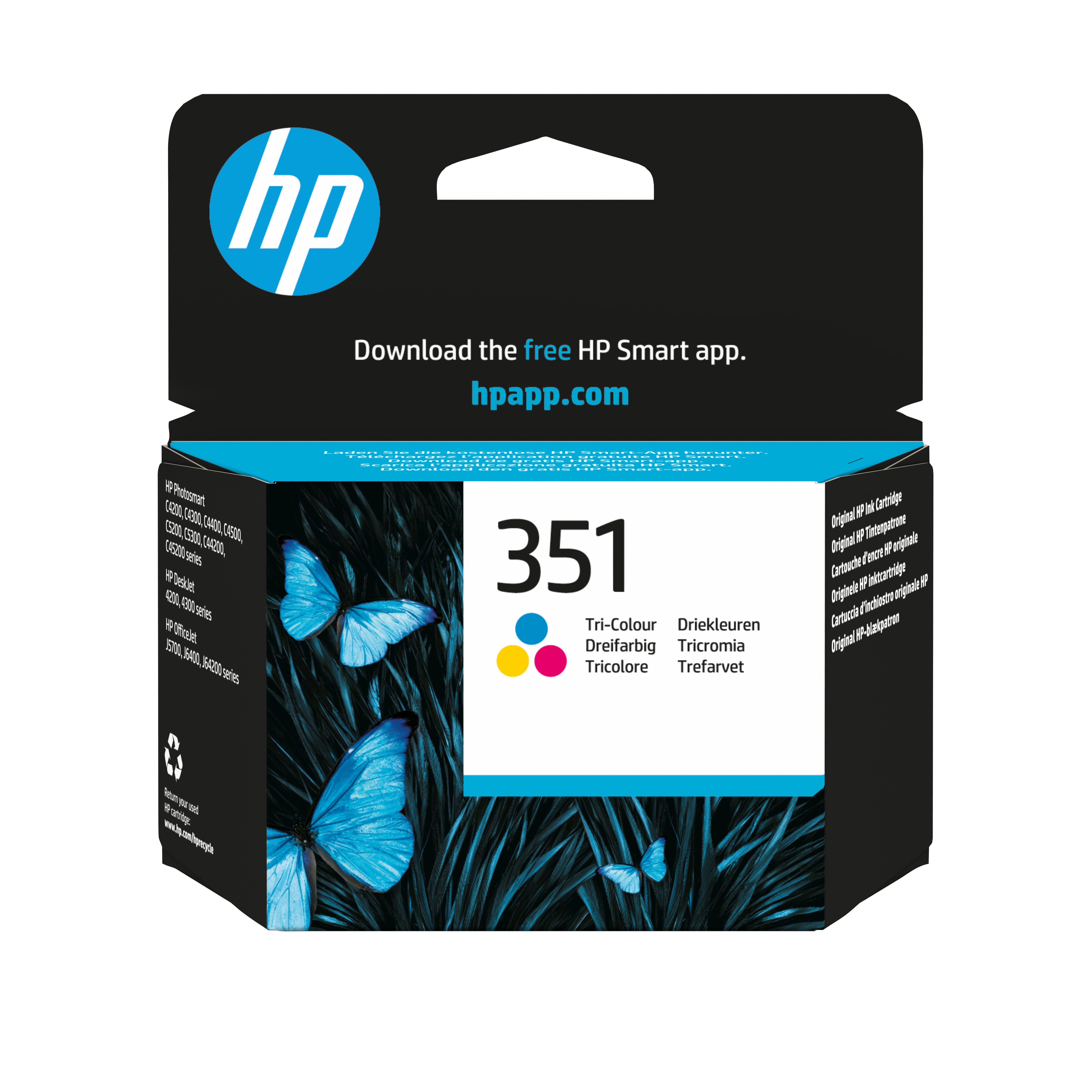 HP 351 Farve (cyan, magenta, gul) 170 sider Blæk CB337EE