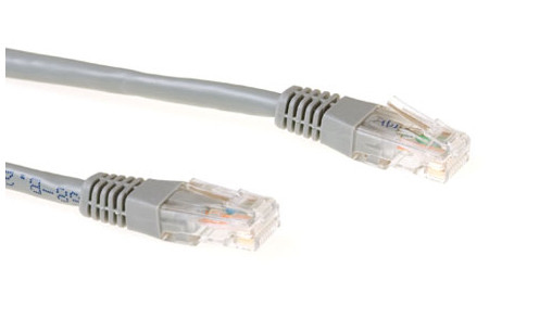 Eminent Grey 1.5 meter U/UTP CAT6 patch cable with RJ45 connectors