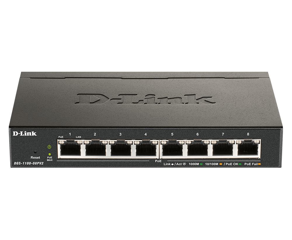 D-Link DGS 1100-08PV2 Switch 8-porte Gigabit PoE