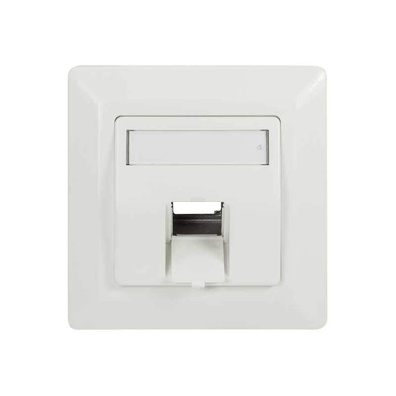 Keystone Faceplate 45° for 1 module, pure white