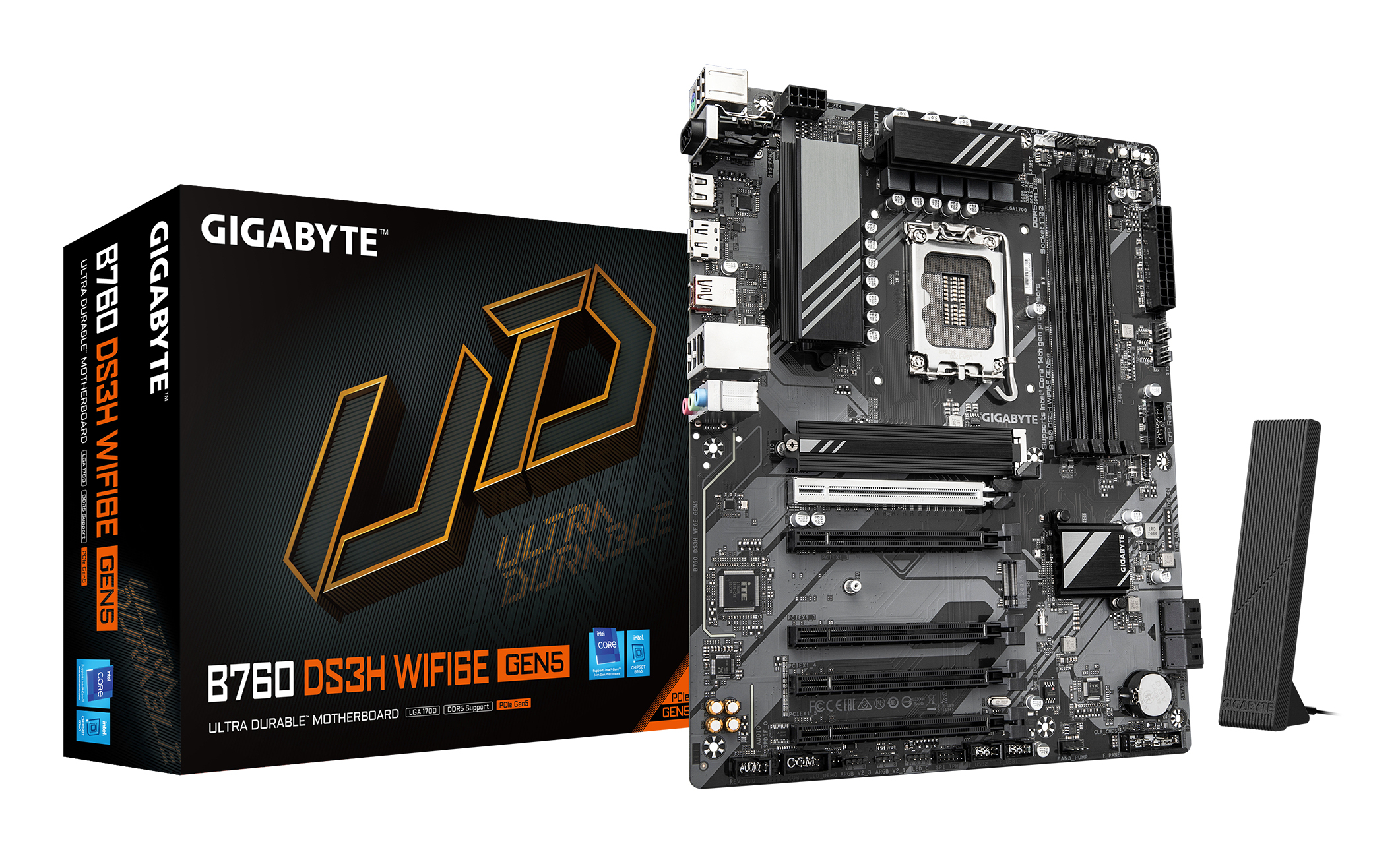 Gigabyte B760 DS3H WIFI6E GEN5 ATX LGA1700 sokkel Intel B760