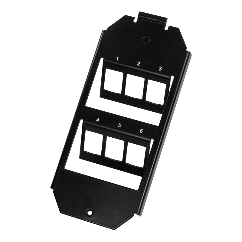 Logilink Keystone floor box insert for 2 x 3 keystone modules, black